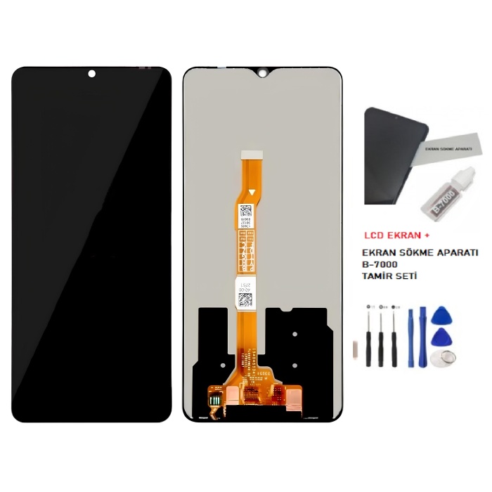 Tkgz Vivo Y27 Lcd Dokunmatik Ekran SERVİCE PACK + B-7000 + TAMİR SETİ