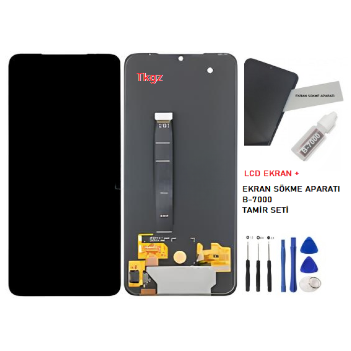 Tkgz Xiaomi Mİ 9 Lcd Ekran Dokunmatik SERVİCE PACK + B-7000 + TAMİR SETİ