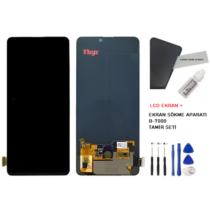 Tkgz Xiaomi Mİ 9T PRO Lcd Ekran Dokunmatik SERVİCE PACK + B-7000 + TAMİR SETİ