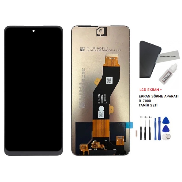 Tkgz Tecno Spark 20c Lcd Dokunmatik Ekran BG7n,BG7 SERVİCE PACK  + B-7000  + TAMİR SETİ