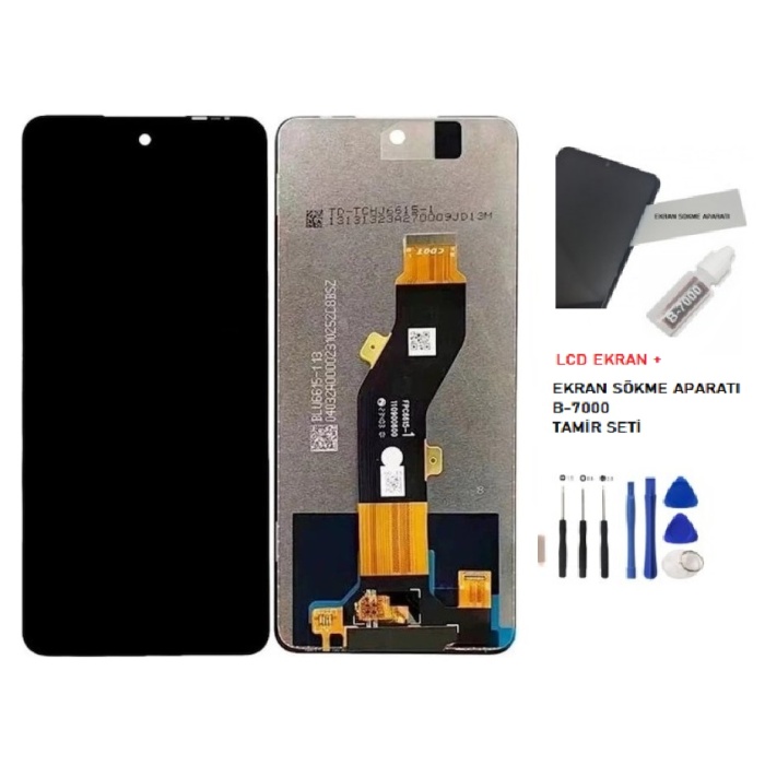 Tkgz Infinix HOT 40İ Lcd Dokunmatik Ekran SERVİCE PACK + B-7000 +TAMİR SETİ