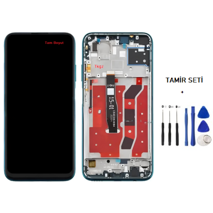 Tkgz Huawei- P40 Lite Lcd Ekran Dokunmatik SERVİCE PACK - FULL ÇITALI YEŞİL + TAMİR SETİ