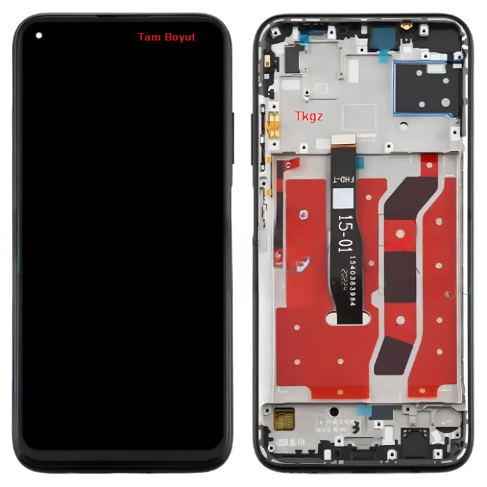 Tkgz Huawei P40 Lite Lcd Ekran Dokunmatik SERVİCE PACK - FULL ÇITALI SİYAH