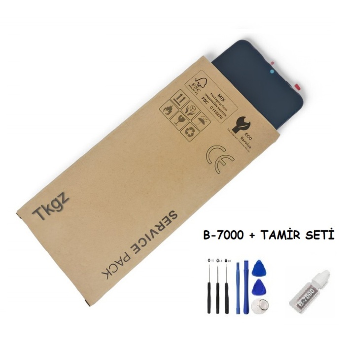Tkgz Infinix Smat 8 PLUS Lcd Ekran Dokunmatik SERVİCE PACK + B-7000 + TAMİR SETİ