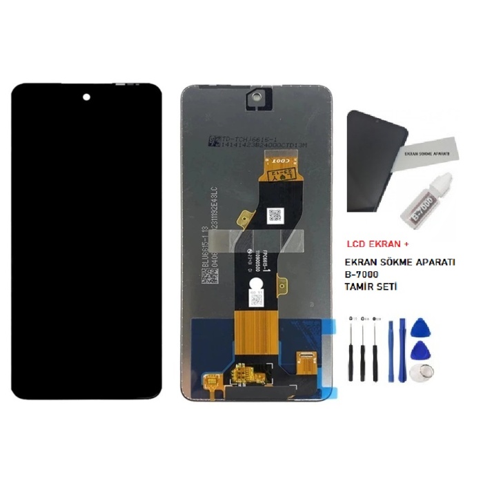 Tkgz Infinix Smat 8 PLUS Lcd Ekran Dokunmatik SERVİCE PACK + B-7000 + TAMİR SETİ
