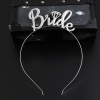 Gümüş Renk Bride Yazılı Metal Gelin Tacı Bride Taç
