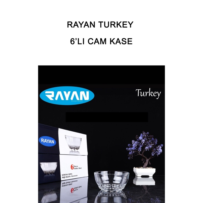 TOPTANBULURUM Rayan Turkey 6lı Cam Kase