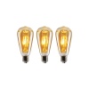 Rustik Led Ampul 3lü Eko Paket Amber St-64 Dekoratif (Armut Tip) 1 Yıl Garantili RF-4W