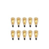 St64 Led 4 watt sarı (Amber) ışık Rustik Ampul Dekoratif 10lu Paket  (Armut Tip) 1 Yıl Garantili RF-4W