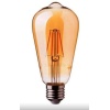 4 watt sarı (Amber) ışık Rustik Led Ampul  (Armut Tip) 1 Yıl Garantili RF-4W