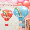 Dekoratif Renkli Kağıt Dilek Feneri Balonu Renkli Uçan Balon
