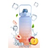 2 Litre Motivasyon Su Şişesi Sızdırmaz Dayanıklı Kapaklı Şık Tasarımlı Renkli Su Matarası 3d ve 2d Sticker Hediyeli