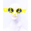 Sarı Renk Groom Yazılı Bıyıklı Damat Gözlüğü 7x21 cm