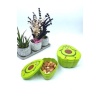 2li İç İçe Geçebilen Avokado Model Saklama ve Beslenme Kabı Seti (550 ml + 250 ml)