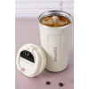 BUFFER® Paslanmaz Çelik Isı Yalıtımlı  Sızdırmaz Isı Ölçerli Dijital Ekranlı Kahve ve Çay Termosu