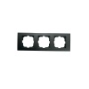 OVİVO GRANO FÜME ÜÇLÜ SET TOPRAKLI PRİZ+NÜMERİS+TV PRİZİ+ÜÇLÜ ÇERÇEVE