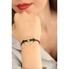 HOPE (Umutlu) Siyah Deri İpli Unisex Mood Bileklik - TJ-BB1985