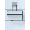 BUFFER® Kendiliğinden Yapışkanlı Tuvalet Kağıdı Tutacağı ve Yedek Raf - Siyah Modern Metal Tasarım