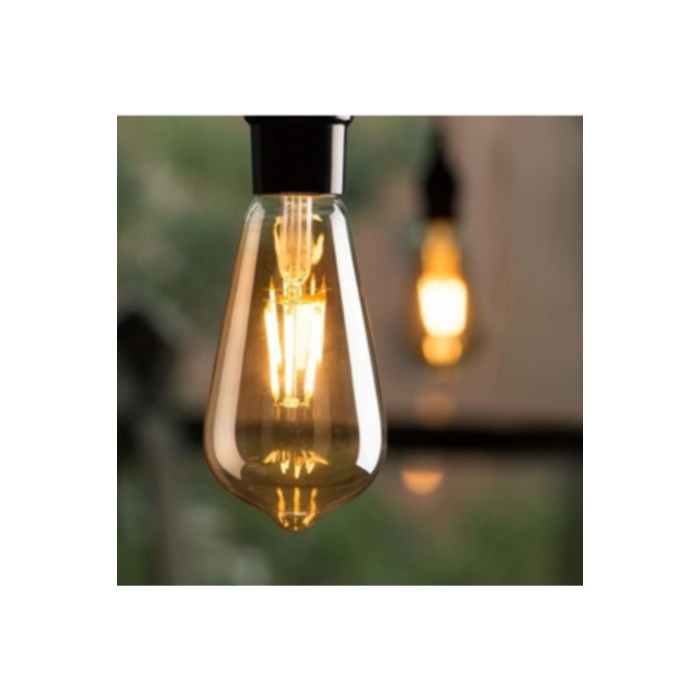 Dekoratif Led 4w Ampul St64 E27 Amber Sarı Işık 3 Lü
