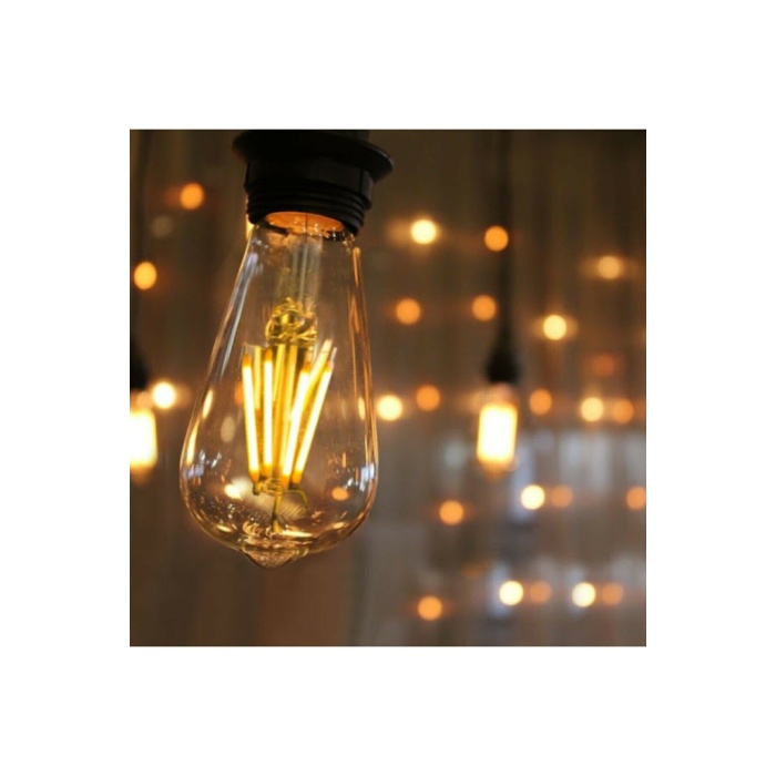Aral Edison St64 4w Amber Sarı Işık Led Ampul