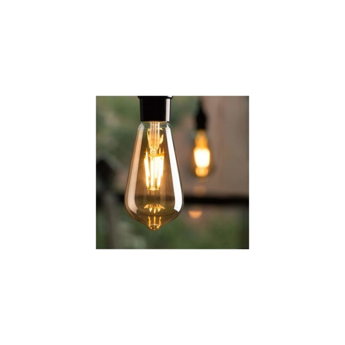St64 Rustik Led Ampul 4 watt sarı (Amber) ışık