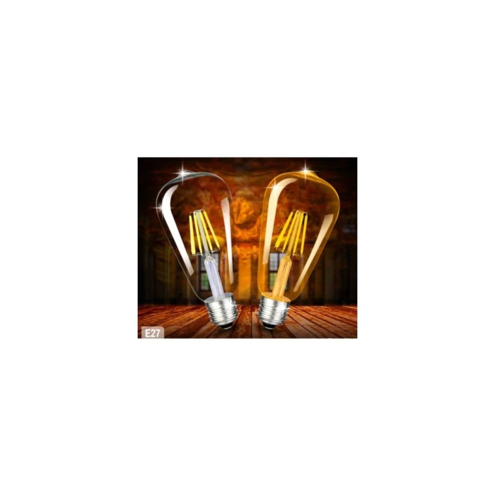 St64 Rustik Led Ampul 4 watt sarı (Amber) ışık