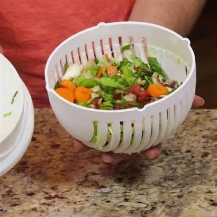 Pratik Salata Yapma Kasesi Kolay Salata Yapma Aparatı Tabağı