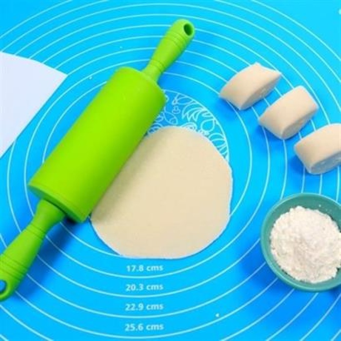 40*50 cm Silikon Ölçekli Kullanımı Kolay Hamur Açma Matı Ekmek Mantı Makarna Hamuru Yoğurma
