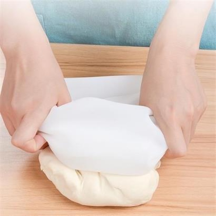 Hamur Torbası 2 li Set Orta ve Büyük Hamur Silikon Şeffaf Yoğurma Torbası Ekmek Makarna Mant