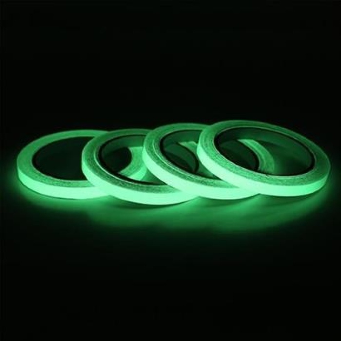 Karanlıkta Işık Veren  Yansıyan 4 Metre Fosforlu Yeşil Şerit Bant