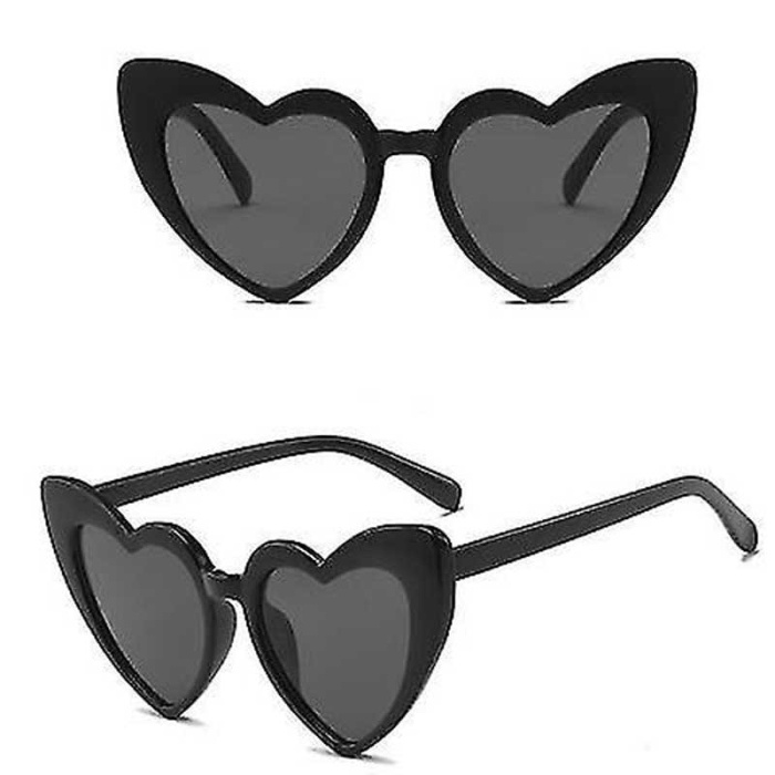 Siyah Renk Kalp Şekilli Parti Gözlüğü 15x5 cm