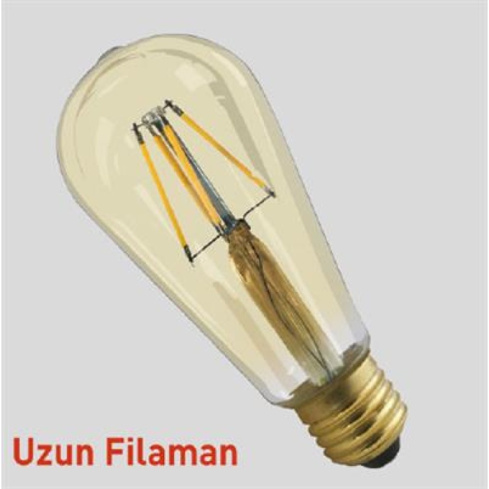 Ack 4W 350LM E27 2200K ST64 Rustik Led Ampul AB46-00420