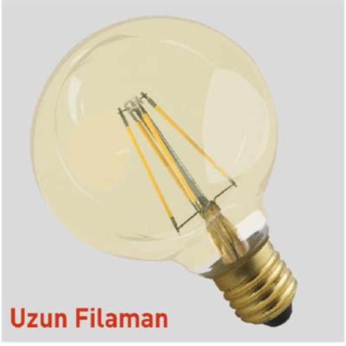 Ack 4W 3540LM E27 2200K G125 Rustik Led Ampul AB48-00420