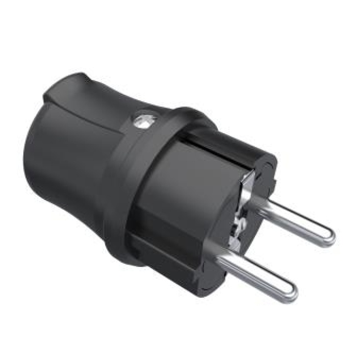Bemis Monofaze Kauçuk 1x16A. (2P+E) 200/250V. IP 44 UPS Düz Fiş