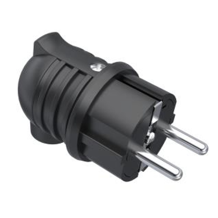 Bemis Monofaze Kauçuk 1x16A. (2P+E) 200/250V. IP 44 UPS Eğik Fiş