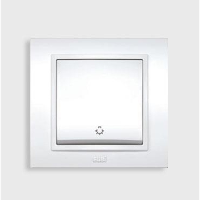 Elbi Zena Silverline Light Anahtar Metalik Gri Mekanizma + Kapak (Çerçevesiz)