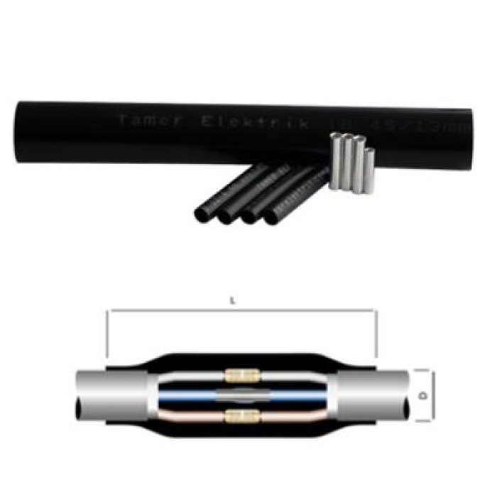 Tamer 4 x 10 mm Bakır İletkenler İçin Isı Büzüşmeli Kablo Ek Muf