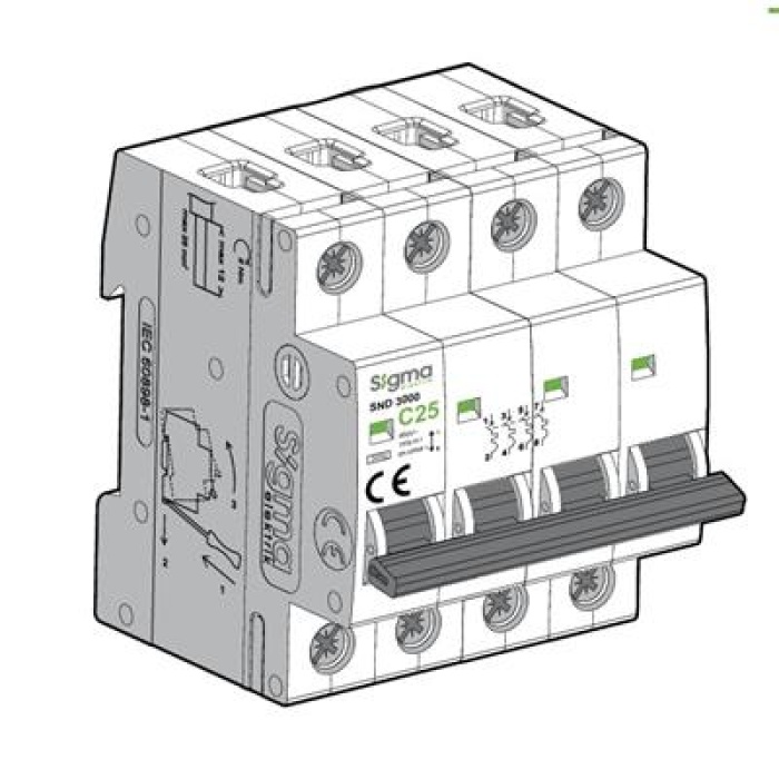 Sigma 4P 3kA Otomat 32 Amp