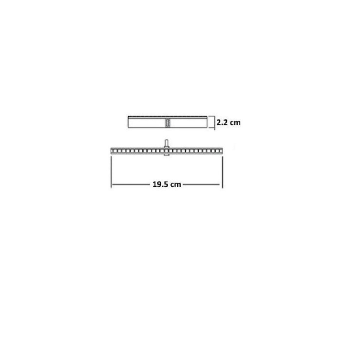 Tek Geçme Havuz Taşma Izgarası 19,5 Cm 1 Metre