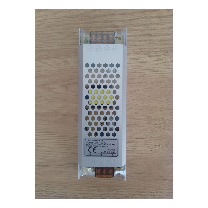 8,5 Amper Led Trafosu Ultra Slim Şerit Led Driver 12 volt 100 watt
