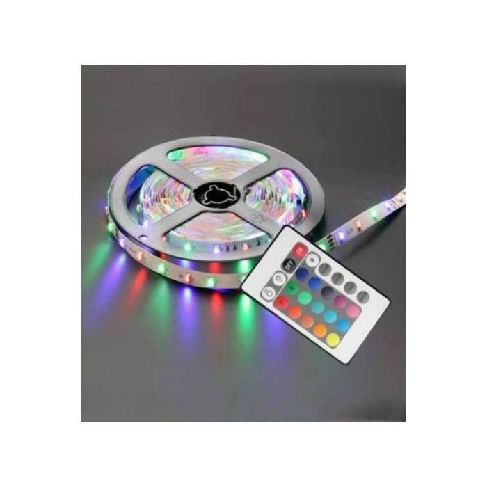 Animasyonlu Rgb Şerit Led Işık Aydınlatma Seti Tak Çalıştır Kumandalı Adaptörlü Conti