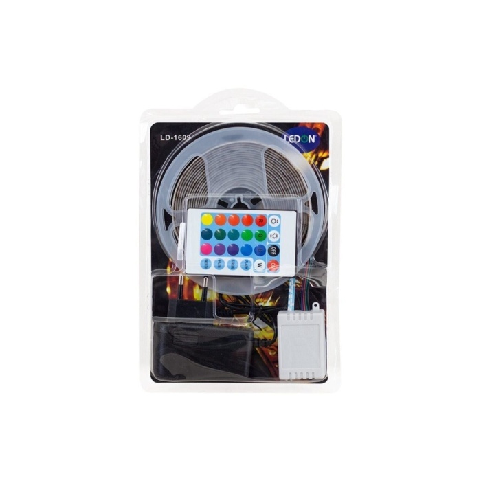 Animasyonlu Rgb Şerit Led Işık Aydınlatma Seti Tak Çalıştır Kumandalı Adaptörlü Conti