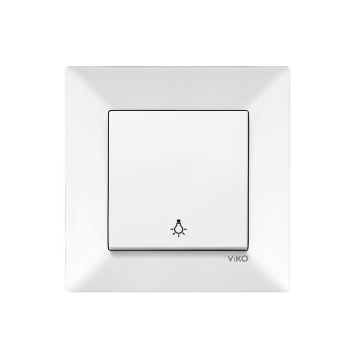 Viko Meridian Beyaz Light (ZİL/IŞIK ANAHTAR)(15 Adet )