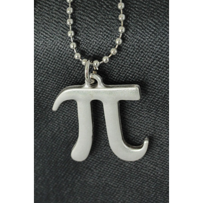 Pi Sayısı Tasarımlı Metal Erkek Kolye - TJ-ERK902-KS