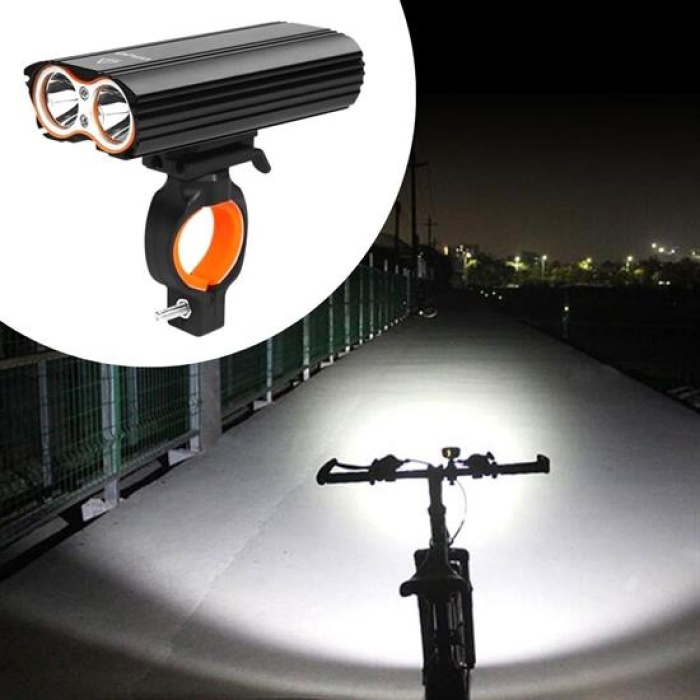 Şarj Göstergeli Uzun Menzil Su Geçirmez LED Bisiklet Feneri 1600 Lumen (4915)