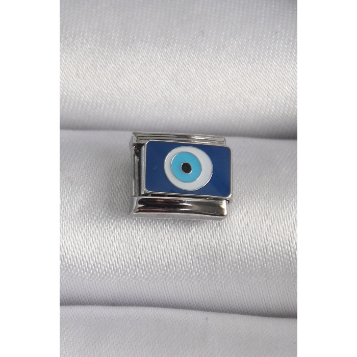 316L Çelik Gümüş Renk Nazar Boncuk Model Nomination Charm - TJ-BC1093