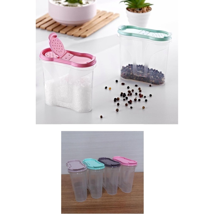 Plastik Kapaklı Majör Baharatlık Baharat Saklama Kutusu Kabı (4915)