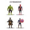 4LÜ YENİLMEZLER SETİ BATMAN SPİDER MAN KAPTAN AMERİKA HULK HAREKETLİ EKLEMLER FİGÜR OYUNCAKLAR