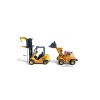 İnşaat Metal Uçlu Forklift ve Kepçe Mini Oyuncak Kırılmaz Çocuk Mühendisliği 2li Set