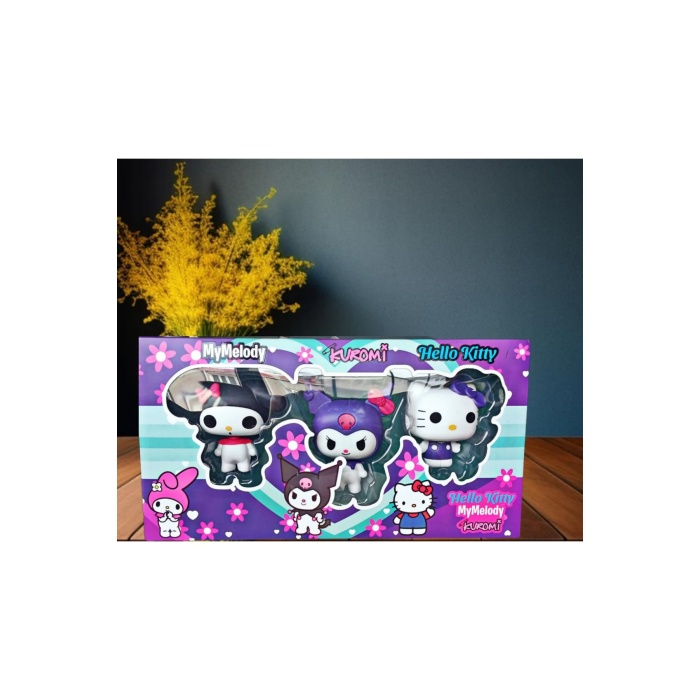 Hello kitty, my melody, kuromi 3lü  kaliteli figür